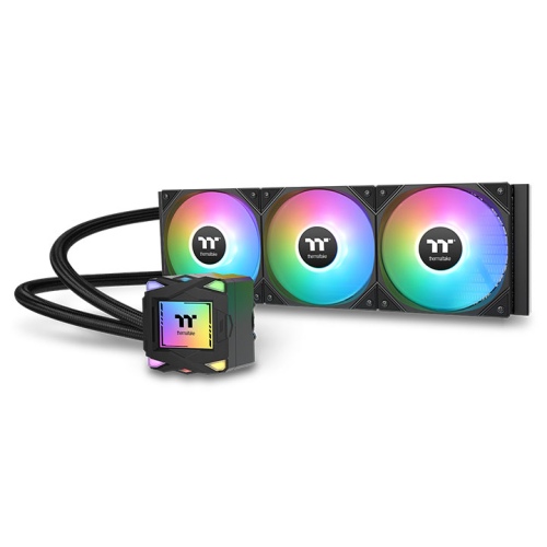 Thermaltake LA360 ARGB Sync AIO Liquid Cooler, Gaming-Style RGB Water Block, Up to 2500 RPM Fan Speed, Three High-Performance 120mm ARGB Fans, Black