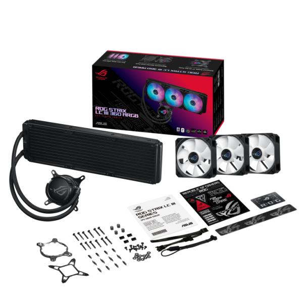 ASUS ROG Strix LC III 360 ARGB Liquid Cooler, Aura Sync, Cooling on Display, Anti-vibration Rubber - Image 6