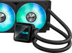 ASUS Prime LC ARGB all-in-one CPU liquid cooler with specially designed CPU contact area and finned channels, water block with infinity mirror lens options, pre-installed ARGB fans and Aura lighting - Image 2