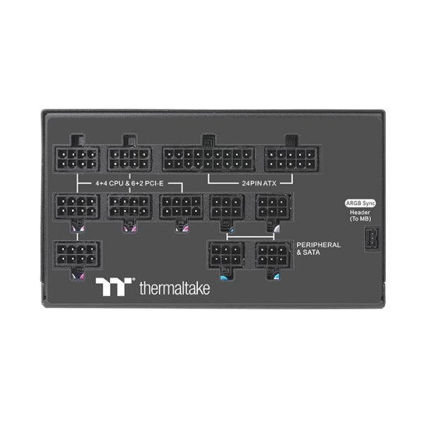 Thermaltake TOUGHPOWER PF1 ARGB -1050W Fully Modular Power Supply, 80 PLUS Platinum certified, 16.8million-color,18-LED RGB fan - Image 4