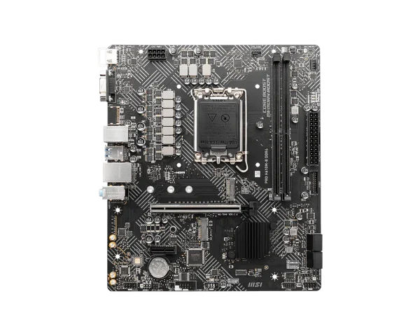 MSI PRO H610M-B DDR4 Mirco-ATX Motherboard, LGA 1700 Socket, Support for Windows® 11 64-bit, Windows® 10 64-bit, Black - Image 2
