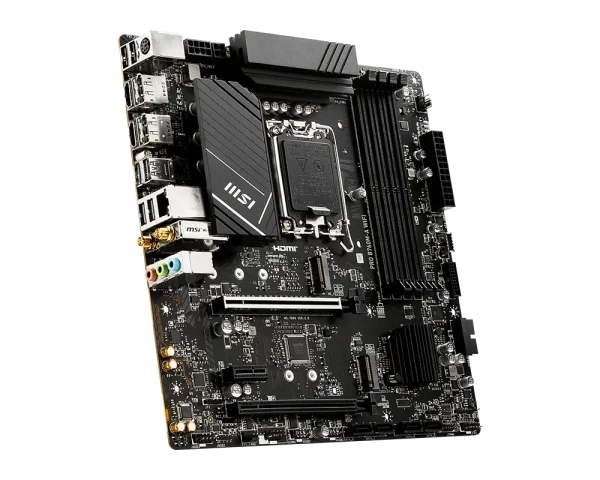MSI PRO B760M-A WIFI Motherboard, Supports DDR5 Memory, Dual Channel DDR5 6800+MHz (OC), 2.5G LAN with Wi-Fi 6E Solution, Black - Image 3