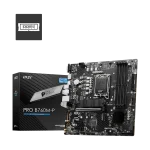 MSI PRO B760M-P Motherboard, Lightning Gen 4 PCI-e with Steel Armor, Supports DDR5 Memory, Dual Channel DDR5 6800+MHz (OC), Black