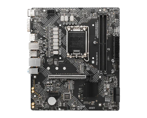 MSI PRO H610M-G Motherboard, Support Intel® Core™ 14th/ 13th/ 12th Gen Processors, Intel® Pentium® Gold and Celeron® Processors LGA 1700, Support for Windows® 11 64-bit, Windows® 10 64-bit - Image 2