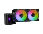 MSI MPG CORELIQUID D240 Liquid Cooler, 2.4” Customizable IPS display, Latest CPU socket supported: Intel LGA 1700 & AMD AM5, Black - Image 2