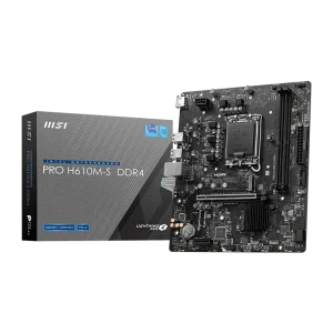 MSI PRO H610M-S DDR4 Motherboard, Support Intel® Core™ 14th/ 13th/ 12th Gen Processors, Intel® Pentium® Gold and Celeron® Processors LGA 1700, Support for Windows® 11 64-bit, Windows® 10 64-bit