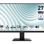 MSI PRO MP273A 27" Business Productivity Monitor, 1920 x 1080 (FHD) Display, IPS Panel, 100Hz Refresh Rate, 1ms (MPRT) / 4ms (GTG) Response Time, Black