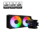 MSI MPG CORELIQUID D240 Liquid Cooler, 2.4” Customizable IPS display, Latest CPU socket supported: Intel LGA 1700 & AMD AM5, Black