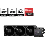MSI MEG CORELIQUID S360 Liquid Cooler, 2.4” IPS display, 60mm fan is placed within the water block, MSI’S MEG SILENT GALE P12, Black