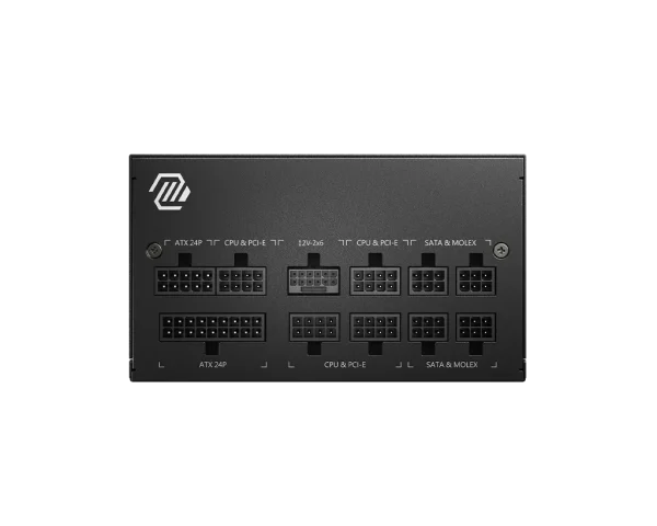 MSI MAG A850GL PCIE5 Fully Modular Power Supply, ATX 3.0 compatible, native PCIe 5.0 connector, 80 Plus Gold certified for high efficiency, Black - Image 2