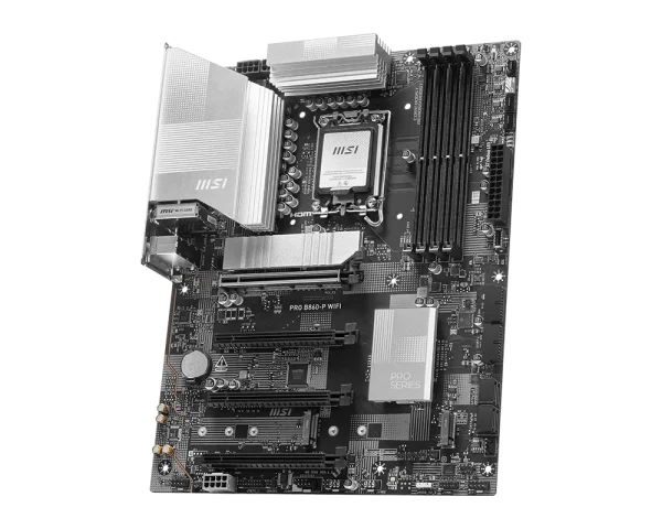 MSI PRO B860-P WIFI Motherboard, Supports Intel® Core™ Ultra Processors (Series 2) LGA 1851, Wi-Fi 7, Black - Image 4