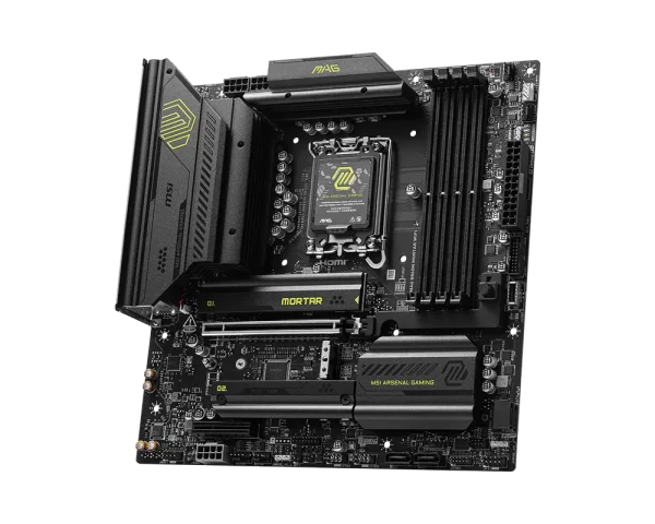 MSI MAG B860M MORTAR WIFI Motherboard, Supports Intel® Core™ Ultra Processors (Series 2) LGA 1851, Wi-Fi 7 and 5G LAN, Thunderbolt 4, PCIe 5.0, - Image 4
