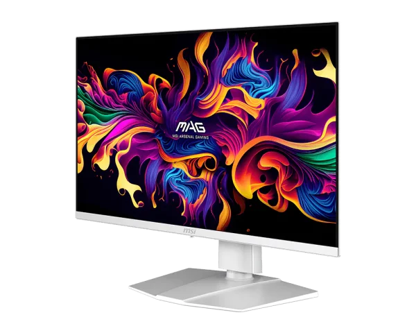 MSI MAG 272QPW QD-OLED X28 27" Gaming Monitor, 2560x1440 (WQHD) QD-OLED panel, 280Hz refresh rate, rapid 0.03ms (GtG) response time, HDMI™ 2.1, White - Image 3