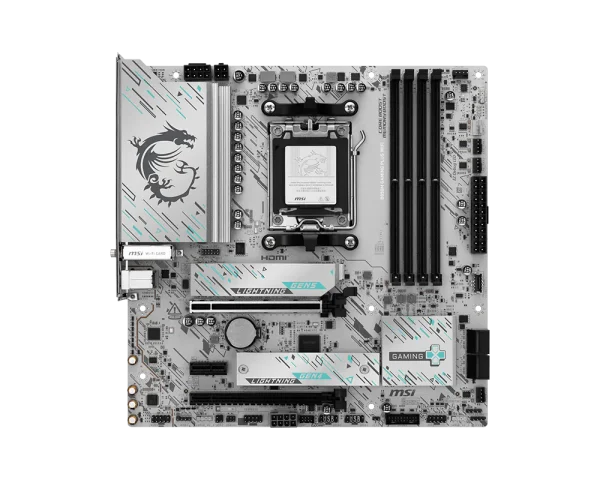 MSI B850M GAMING PLUS WIFI Motherboard, Supports AMD Ryzen™ 9000 / 8000 / 7000 Series Desktop Processors, Supports DDR5 Memory, Dual Channel DDR5 8200+ MT/s (OC), White - Image 2