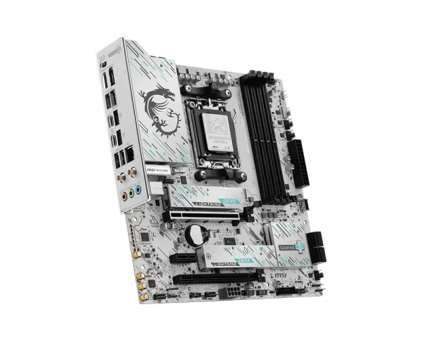 MSI B850M GAMING PLUS WIFI Motherboard, Supports AMD Ryzen™ 9000 / 8000 / 7000 Series Desktop Processors, Supports DDR5 Memory, Dual Channel DDR5 8200+ MT/s (OC), White - Image 3
