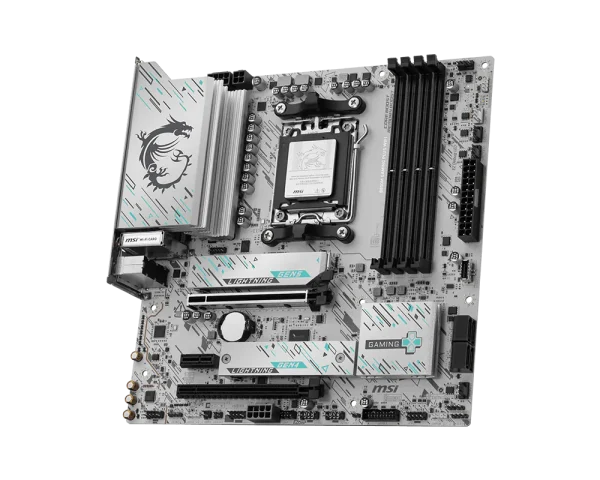MSI B850M GAMING PLUS WIFI Motherboard, Supports AMD Ryzen™ 9000 / 8000 / 7000 Series Desktop Processors, Supports DDR5 Memory, Dual Channel DDR5 8200+ MT/s (OC), White - Image 4