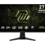 MSI MAG 275QF E20 27" Gaming Monitor, 2560 x 1440 (WQHD) Panel, 200Hz refresh rate, rapid 0.5ms (GtG, Min) response time, HDR, Black