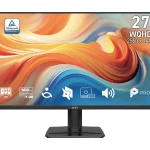 MSI PRO MP275Q E14 27" Business Productivity Monitor, 2560 x 1440 (WQHD) IPS Panel, 144Hz Refresh Rate, 1ms (MPRT) / 4ms (GtG) Response Time, Black