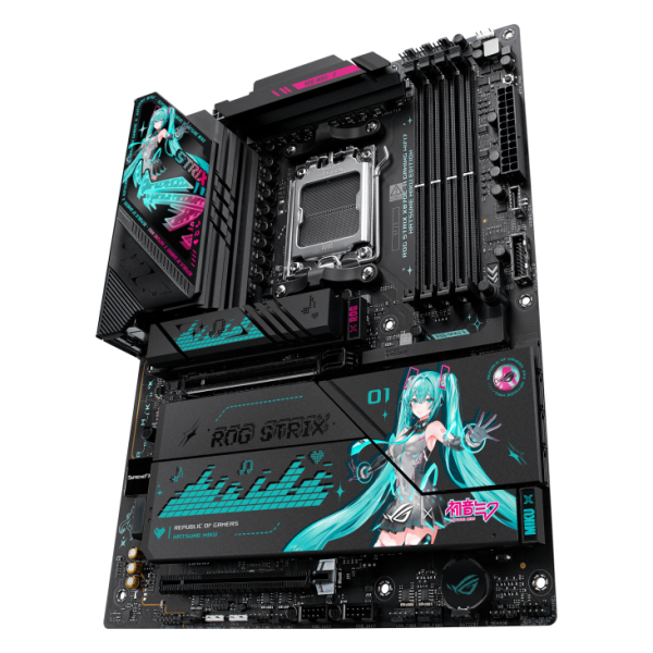 ASUS ROG STRIX X870E-H GAMING WIFI7 HATSUNE MIKU EDITION, AMD Socket AM5 for AMD Ryzen™ 9000 & 8000 & 7000 Series Desktop Processors - Image 4