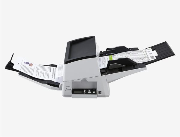 Ricoh fi-7600 Desktop Document Scanner, double-sided scanning speeds of up to 100 pages per minute, 300-page ADF, White - Image 3