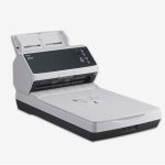 Ricoh fi-8250 ADF Desktop Office Scanner with Flatbed, double-sided scanning of up to 50 pages per minute, White