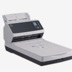Ricoh fi-8270 ADF Desktop Office Scanner with Flatbed, double-sided scanning of up to 70 pages per minute, White