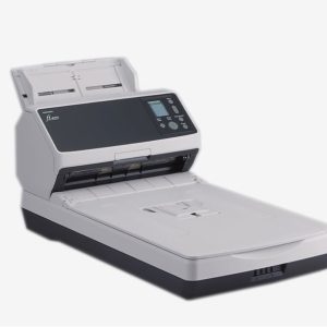 Ricoh fi-8270 ADF Desktop Office Scanner with Flatbed, double-sided scanning of up to 70 pages per minute, White