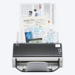 Ricoh fi-7460 Document Scanner, double-sided scanning speeds of up to 60 pages per minute, 100-page ADF, White
