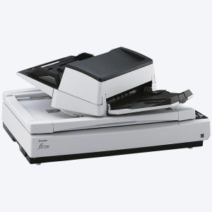 Ricoh fi-7700 Document Scanner, Fast double-sided scanning speeds of up to 100 pages per minute, 300-page ADF, White