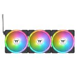 Thermaltake SWAFAN EX12 ARGB Sync PC Cooling Fan TT Premium Edition Case Fan (3-Fan Pack), Magnetic Force Design, Swappable Fan Blade Design, ARGB Lighting Sync, Black
