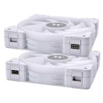 Thermaltake SWAFAN EX14 RGB PC Cooling Fan TT Premium Edition Case Fan (3-Fan Pack), Magnetic Force Design, Quick-Connect 12V Cable, Swappable Fan Blade Design, White - Image 3