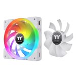 Thermaltake SWAFAN EX14 RGB PC Cooling Fan TT Premium Edition Case Fan (3-Fan Pack), Magnetic Force Design, Quick-Connect 12V Cable, Swappable Fan Blade Design, White - Image 4