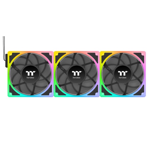 Thermaltake TOUGHFAN EX 120 ARGB Sync PC Cooling Fan (3-Fan Pack), Customizable Motherboard RGB Sync, MagForce 2.0 Quick Magnetic Connection, Luminous Fan Frame Design, Black