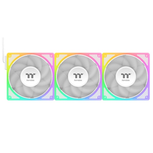Thermaltake TOUGHFAN EX 120 ARGB Sync PC Cooling Fan (3-Fan Pack), Customizable Motherboard RGB Sync, MagForce 2.0 Quick Magnetic Connection, Luminous Fan Frame Design, White