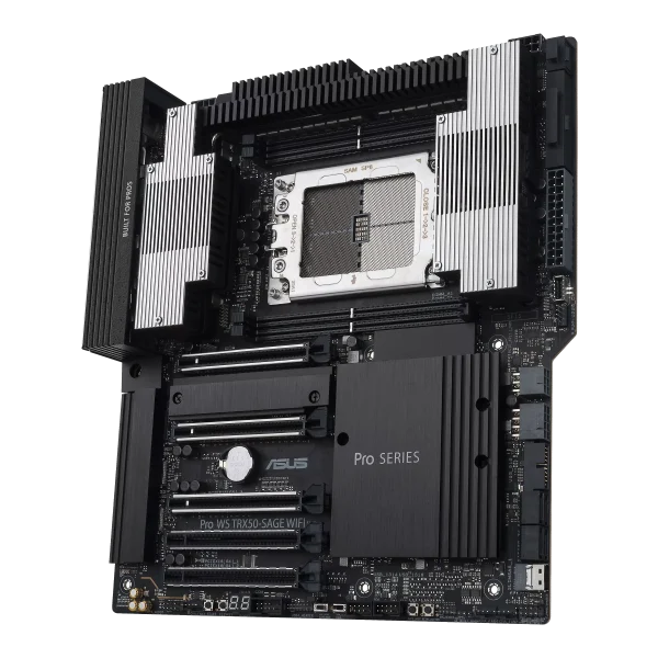 ASUS Pro WS TRX50-SAGE WIFI AMD TR5 CEB workstation motherboard, CPU and memory overclocking ready, robust 36 power-stage design, PCIe 5.0 x 16, PCIe 5.0 M.2, 10 Gb and 2.5 Gb LAN, multi-GPU support - Image 3