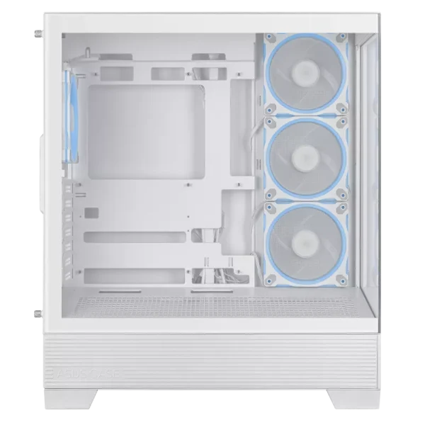 ASUS A31 PLUS Case ARGB Gaming PC Case, 360mm radiators and 380mm graphics cards Compatibility, four pre-installed ARGB fans, White - Image 3