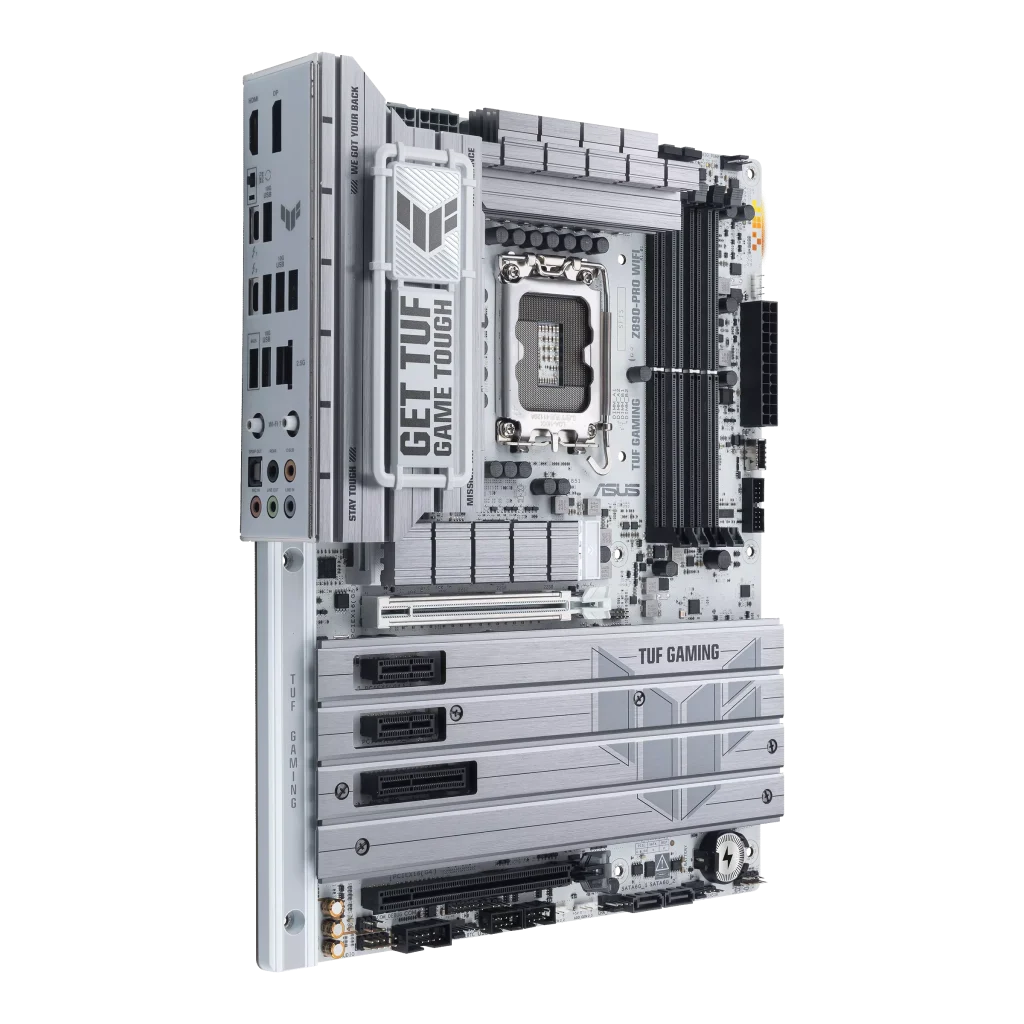 ASUS TUF GAMING Z890-PRO WIFI Motherboard, PCIe Gen5 Slot, WIFI 7, Aura Sync, White