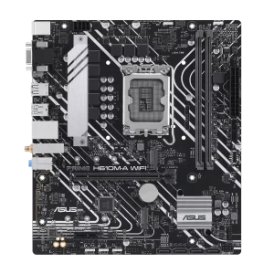 ASUS PRIME H610M-A WIFI Intel® H610 (LGA 1700) mATX motherboard with DDR5,PCIe 4.0, dual M.2 slots, Intel® 1Gb Ethernet, WIFI 5, DisplayPort, HDMI™, VGA, USB 3.2 Gen 2 ports, Addressable Gen 2 Headers