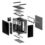 ASUS TUF Gaming GT502 Horizon ARGB Gaming PC Case, Four Pre-Installed MR120 ARGB Fans, Black - Image 4
