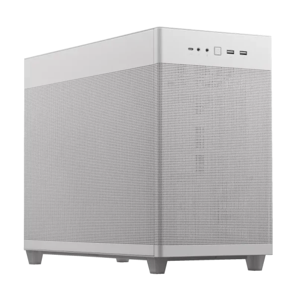 ASUS Prime AP201 MicroATX Case, support for 360 mm coolers, graphics cards up to 338 mm long, and standard ATX PSUs, White - Image 2