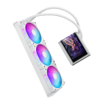 ASUS ROG RYUO IV 360 ARGB WHITE Liquid Cooler, Aura Fan Edge, 6.67-Inch Curved 2K AMOLED Display, White - Image 3