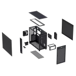 ASUS Prime AP303 - Mesh Panel ATX Case, support for graphics cards up to 360mm long, 360mm radiators up to 60mm thick, and ATX PSUs up to 180mm long, Black - Image 6