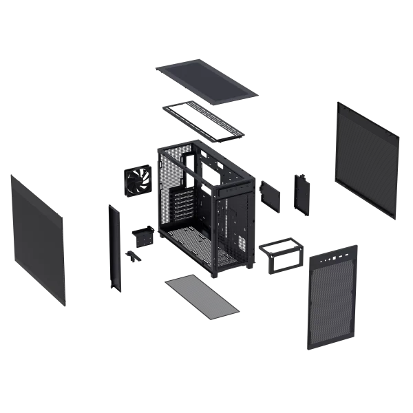 ASUS Prime AP303 - Mesh Panel ATX Case, support for graphics cards up to 360mm long, 360mm radiators up to 60mm thick, and ATX PSUs up to 180mm long, Black - Image 6