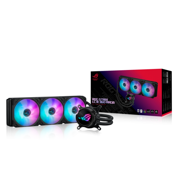 ASUS ROG Strix LC III 360 ARGB Liquid Cooler, Aura Sync, Cooling on Display, Anti-vibration Rubber - Image 5