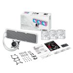 ASUS ROG Strix LC III 360 ARGB White Edition Liquid Cooler, 0dB Technology, Aura Sync, Anti-vibration Rubber - Image 5