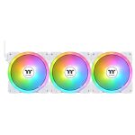 Thermaltake SWAFAN EX14 ARGB Sync PC Cooling Fan TT Premium Edition Case Fan (3-Fan Pack), Magnetic Force Design, ARGB Lighting Sync, Swappable Fan Blade Design, White