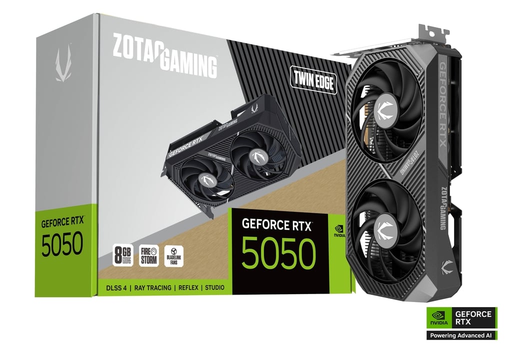 ZOTAC GAMING GeForce RTX 5050 Twin Edge Graphics Card, ZT-B50500E-10M