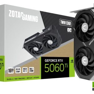 ZOTAC GEFORCE RTX 5060TI 16GB TWIN EDGE OC Graphics Card, ZT-B50620H-10M