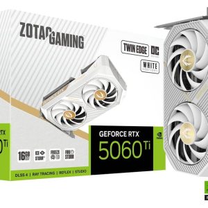 ZOTAC GAMING GeForce RTX 5060 Ti 16GB Twin Edge OC White Edition Graphics Card, ZT-B50620Q-10M