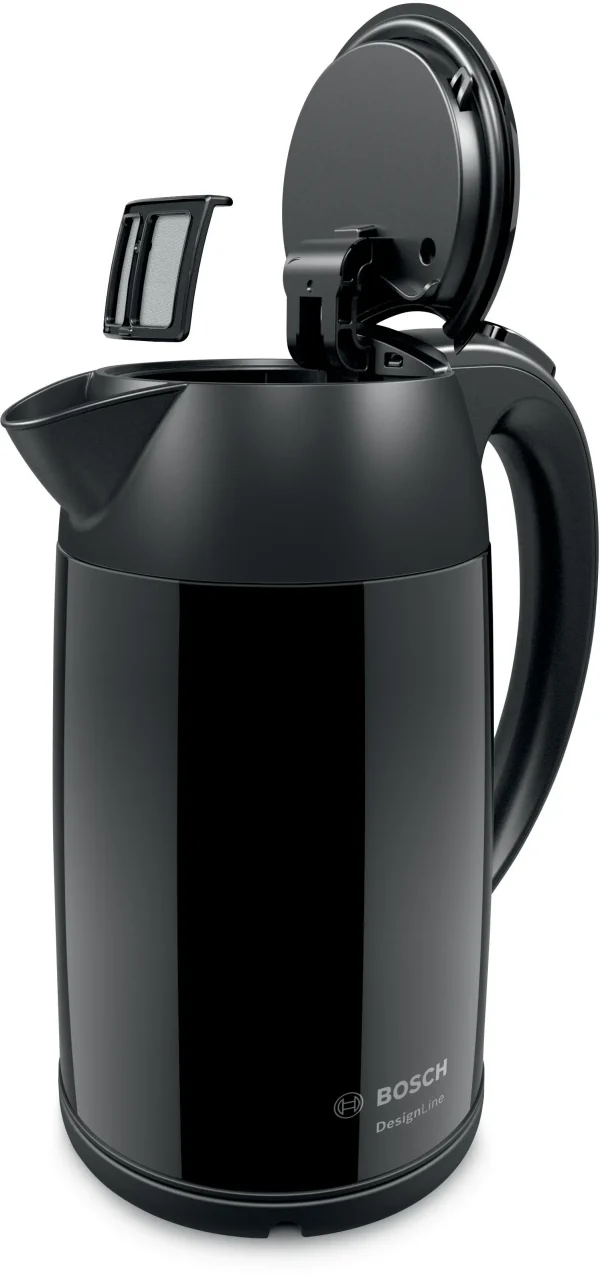 Bosch DesignLine Stainless Steel Cordless Kettle, 1.7 Litres, 3000W - Black - Image 2
